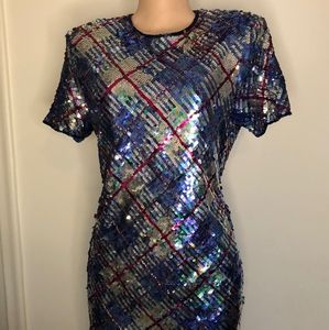 Sequin Cut out back dress